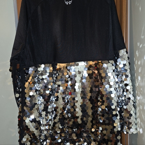 Adidas Black and Silver Sequin Mini Dress - Picture 4 of 5